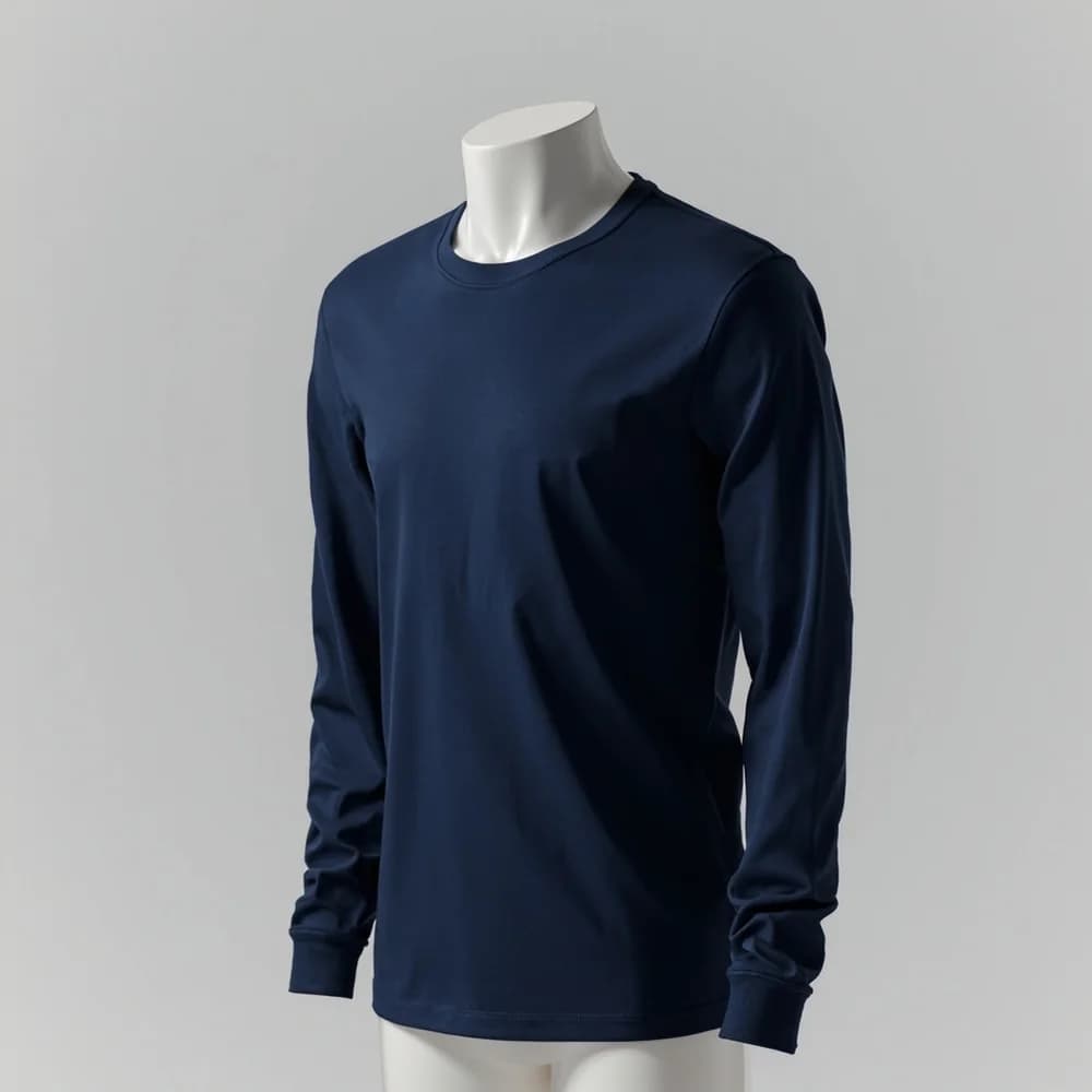 Long Sleeve Fem - Round Neck · Women's · Polyester — Navy