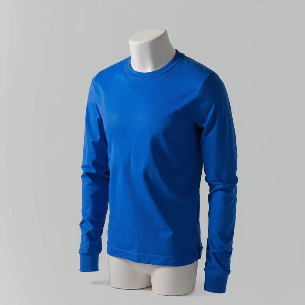 Long Sleeve Fem - Round Neck · Women's · Polyester — Royal Blue
