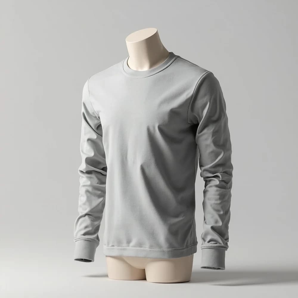 Long Sleeve Fem - Round Neck · Women's · Polyester — Sport Gray