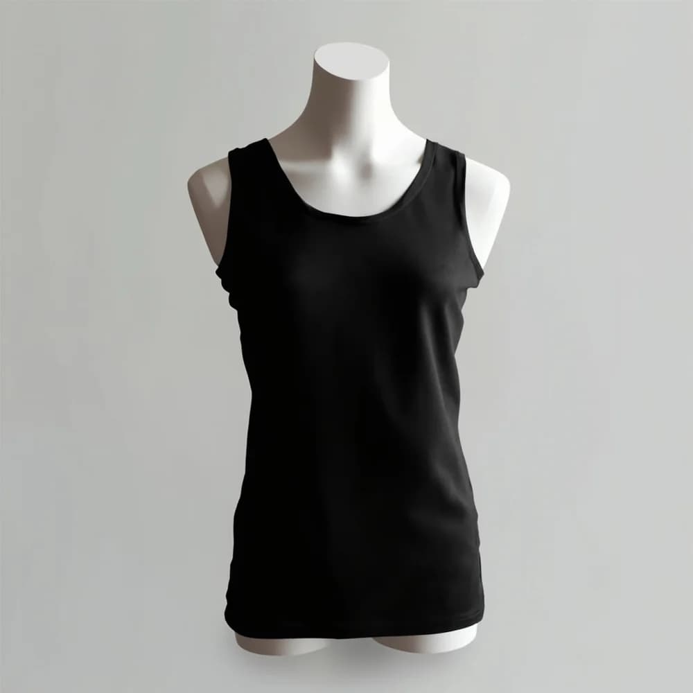 Tank Top (Sleeveless) · Women's · Cotton — Black