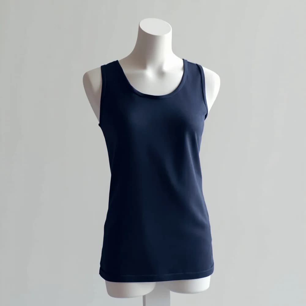 Tank Top (Sleeveless) · Women's · Cotton — Navy
