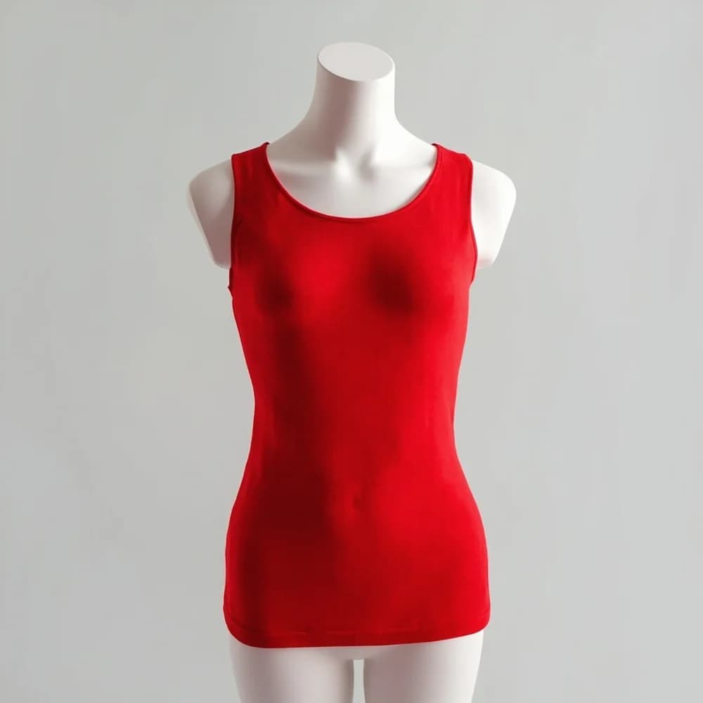 Tank Top (Sleeveless) · Women's · Cotton — Red