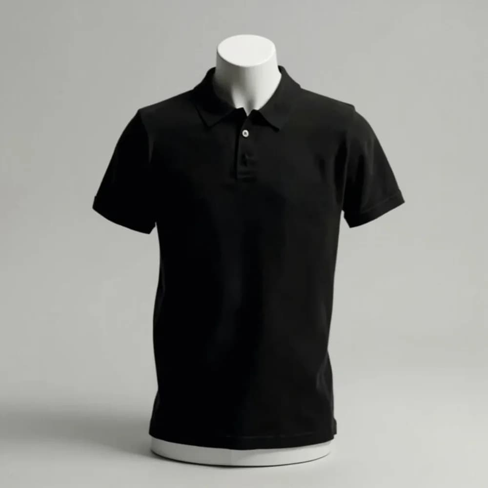 Polo Shirt - Short Sleeve · Men's · Polyester — Black