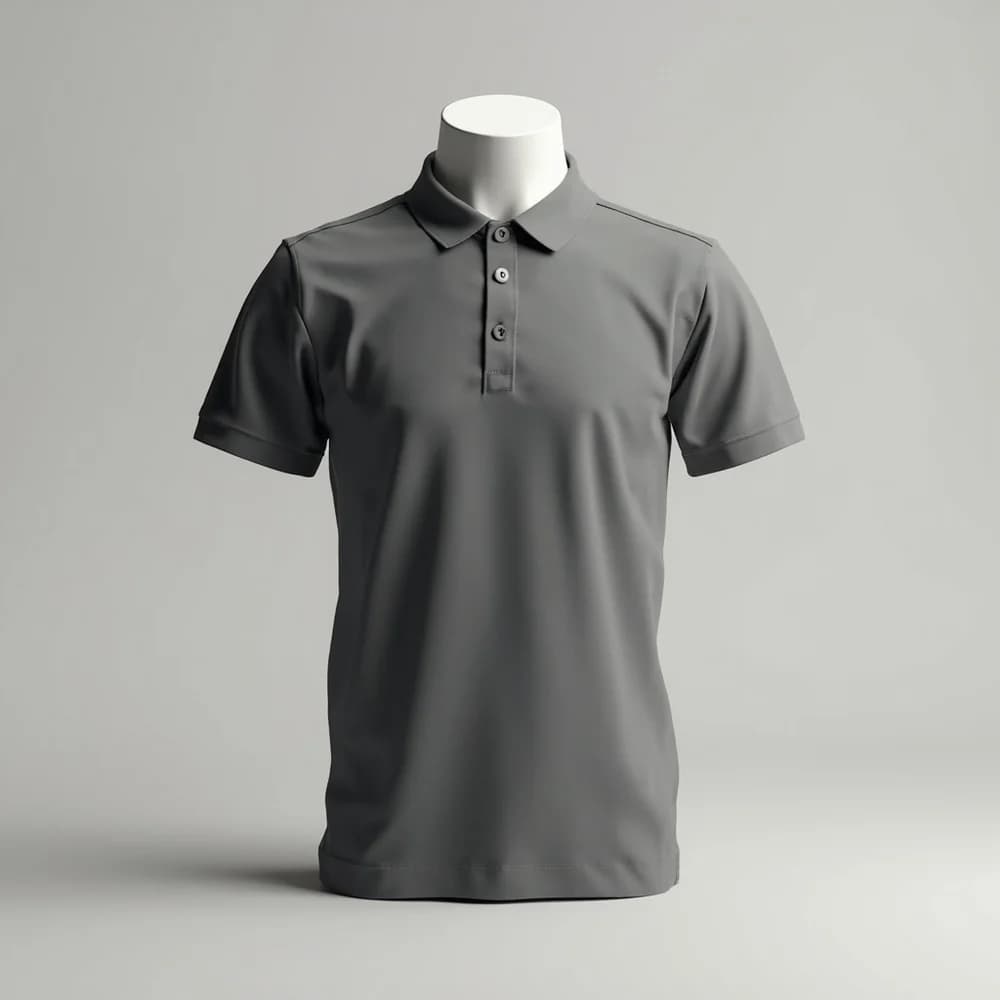 Polo Shirt - Short Sleeve · Men's · Polyester — Charcoal