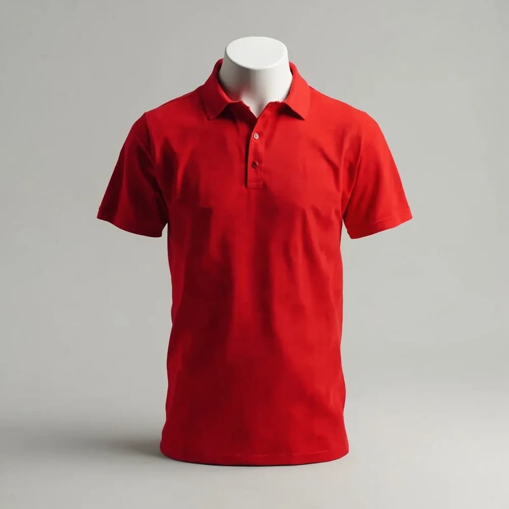 Polo Shirt - Short Sleeve · Men's · Polyester — Red