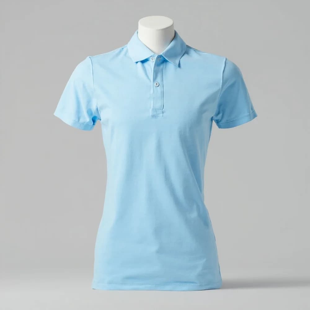 Polo Shirt - Short Sleeve · Women's · Cotton — Carolina Blue