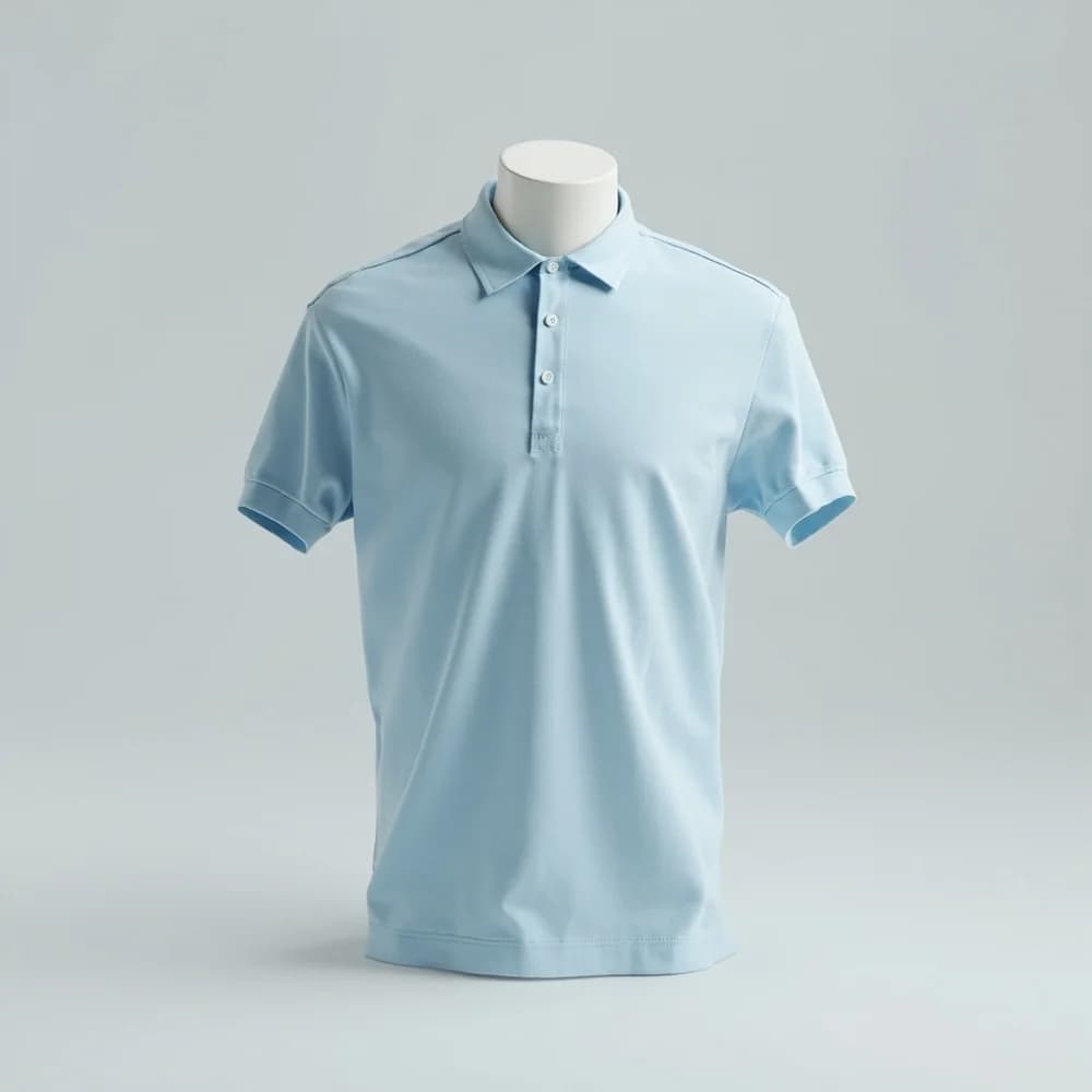 Polo Shirt - Short Sleeve · Women's · Polyester — Light Blue