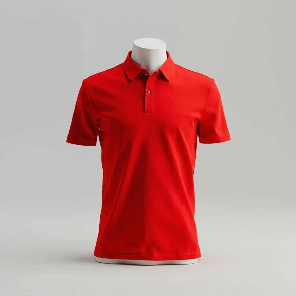 Polo Shirt - Short Sleeve · Women's · Polyester — Red