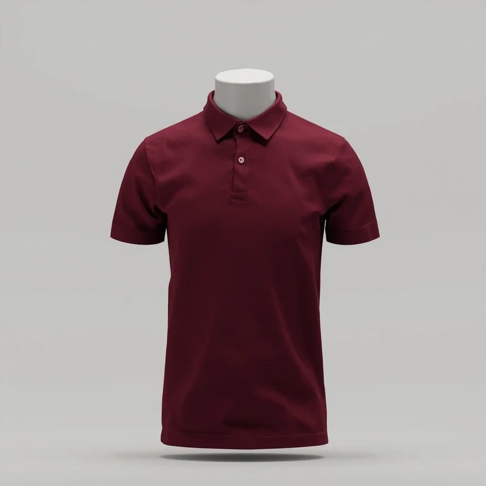 Performance Polo · Unisex · Polyester — Maroon
