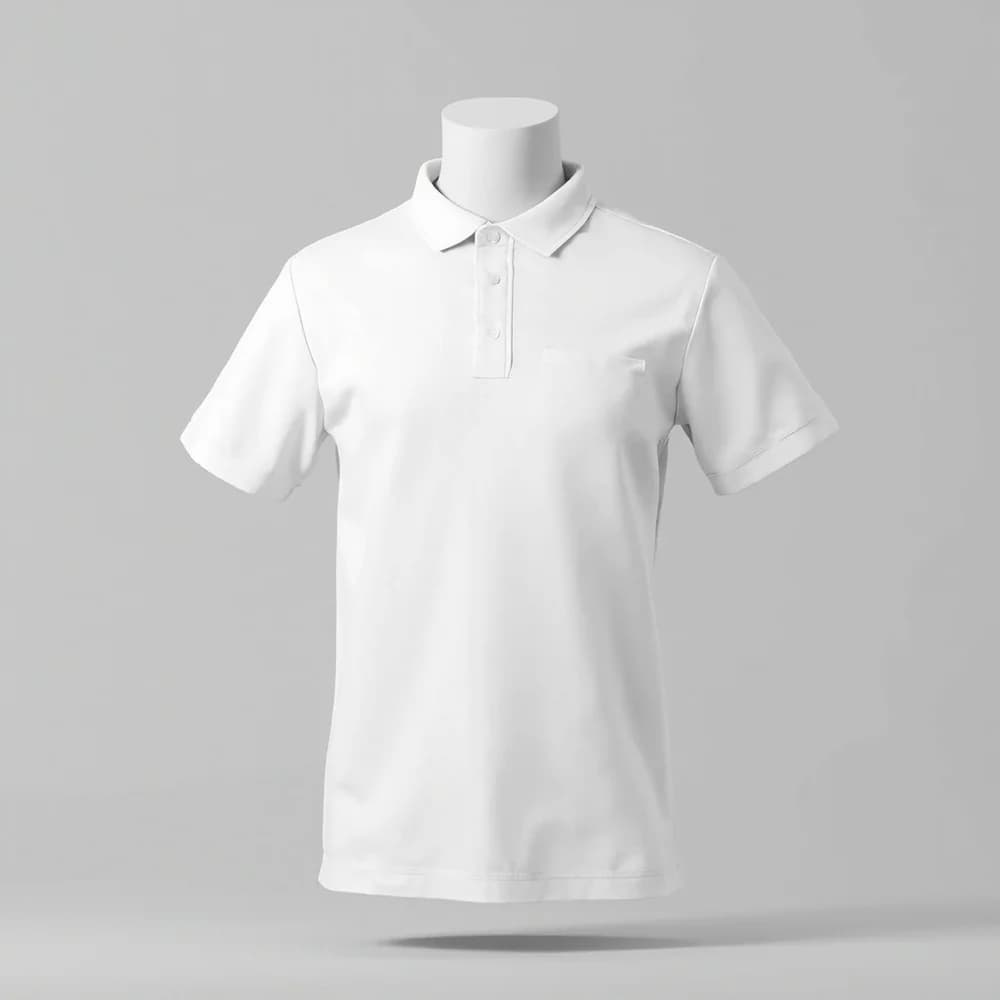 Performance Polo · Unisex · Polyester — White
