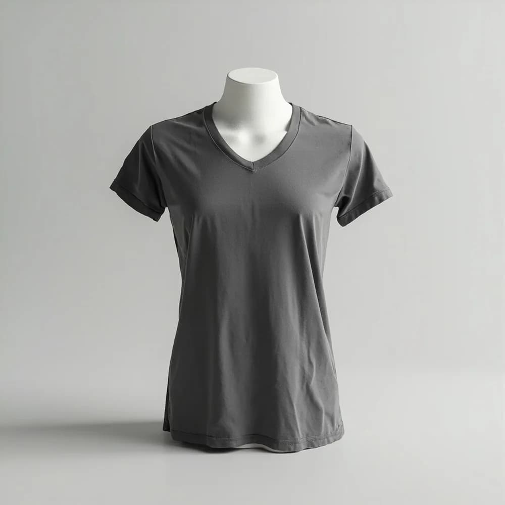 V-Neck T-Shirt - Short Sleeve · Unisex · Mix — Charcoal