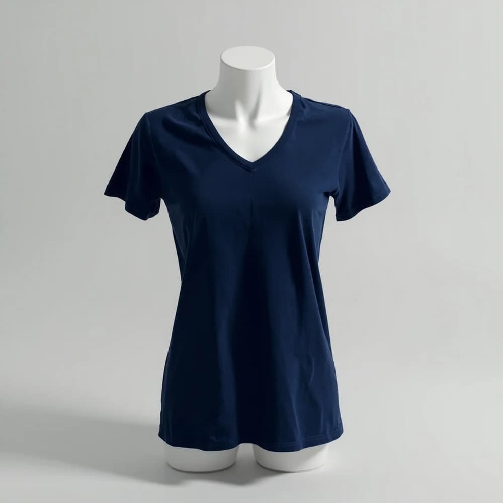 V-Neck T-Shirt - Short Sleeve · Unisex · Mix — Navy