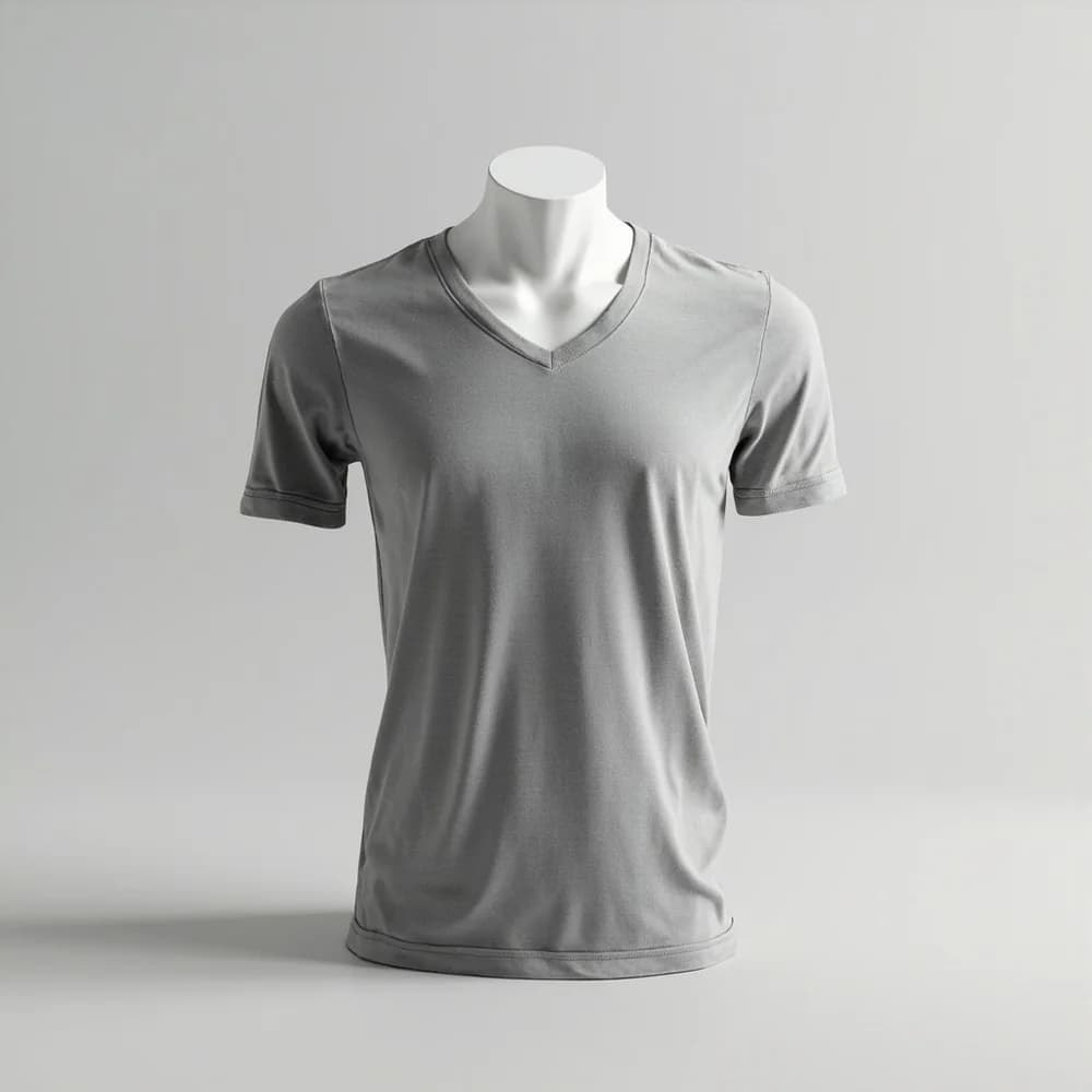 V-Neck T-Shirt - Short Sleeve · Unisex · Mix — Sport Gray