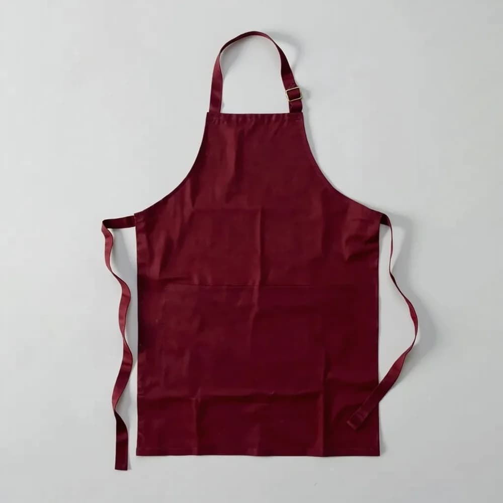 Full Bib Apron · Unisex — Maroon