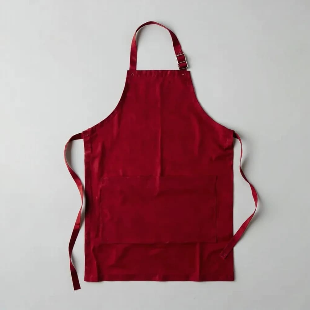 Full Bib Apron · Unisex — Scarlet Red