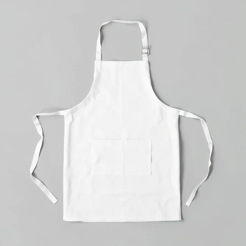 Full Bib Apron · Unisex — White