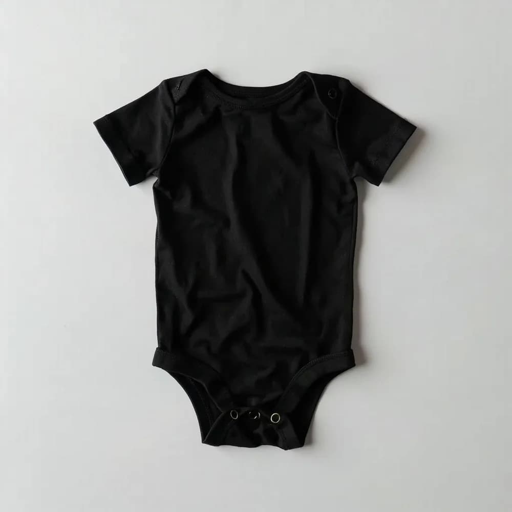 Baby Bodysuit · Unisex · Cotton — Black