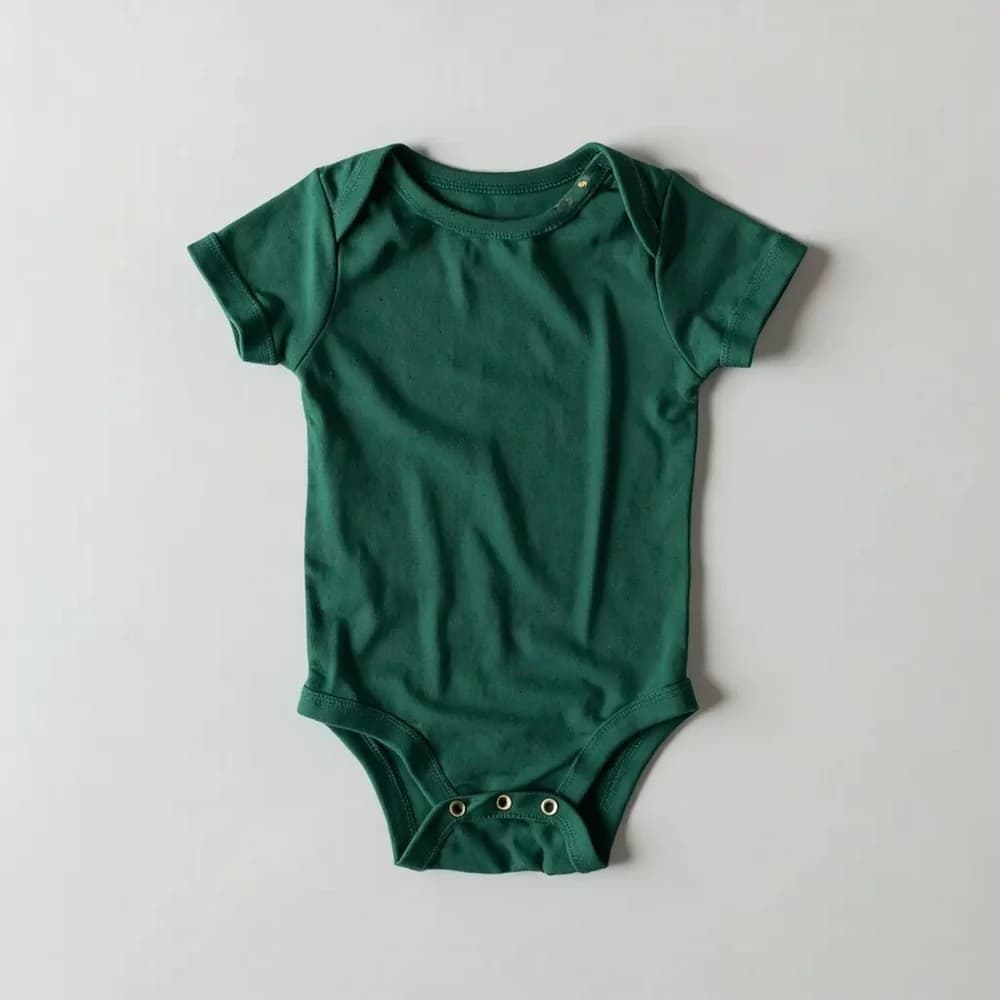 Baby Bodysuit · Unisex · Cotton — Forest Green