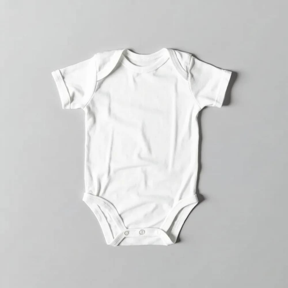 Baby Bodysuit · Unisex · Cotton — White