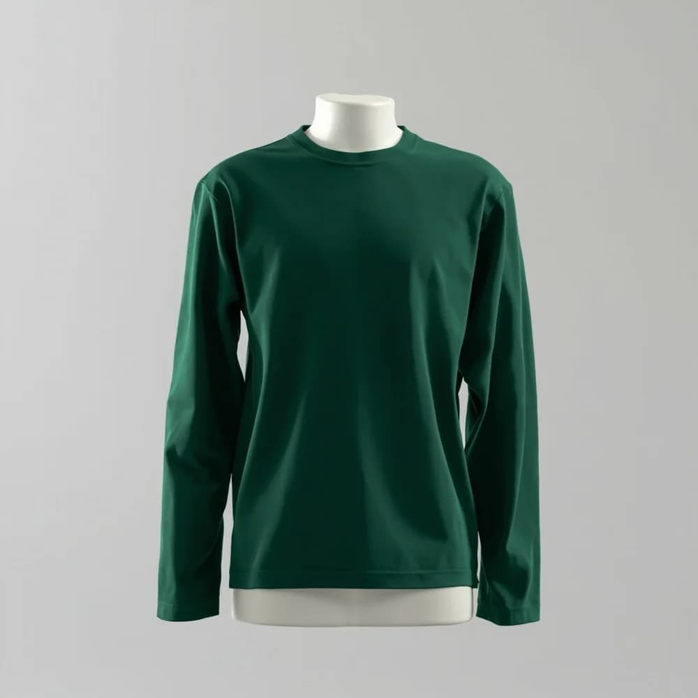 Long Sleeve T-Shirt - Round Neck · Men's — Forest Green