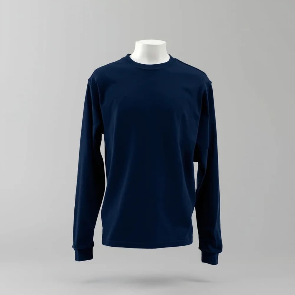 Long Sleeve T-Shirt - Round Neck · Men's — Navy