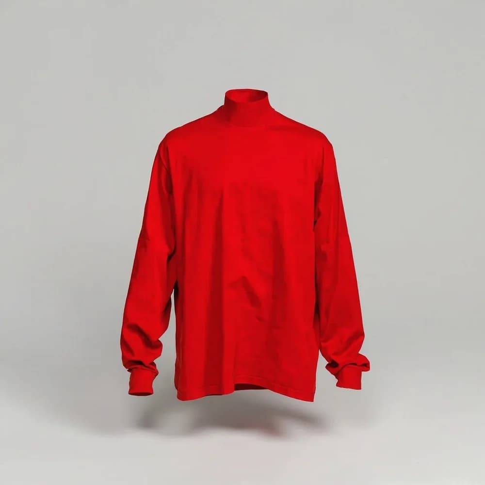 Long Sleeve T-Shirt - Round Neck · Unisex — Red
