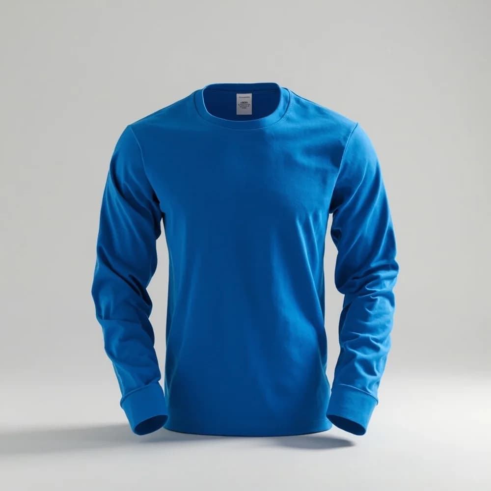 Long Sleeve T-Shirt - Round Neck · Unisex — Royal Blue