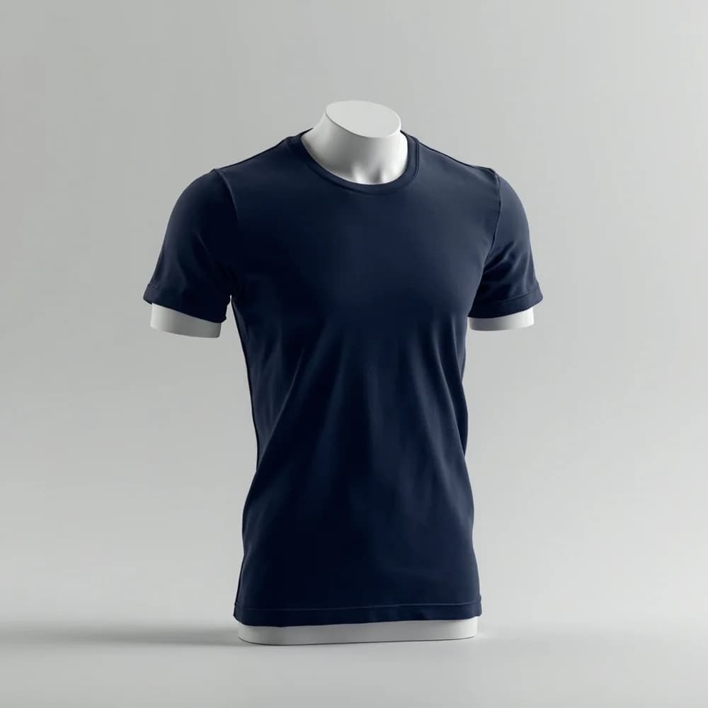 T-Shirt (Round Neck) - Short Sleeve · Unisex · Mix — Navy