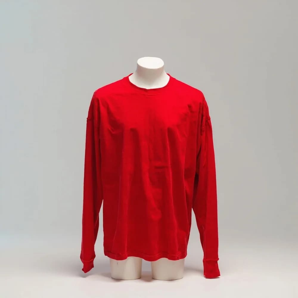 Long Sleeve T-Shirt - Round Neck · Women's · Cotton — Red