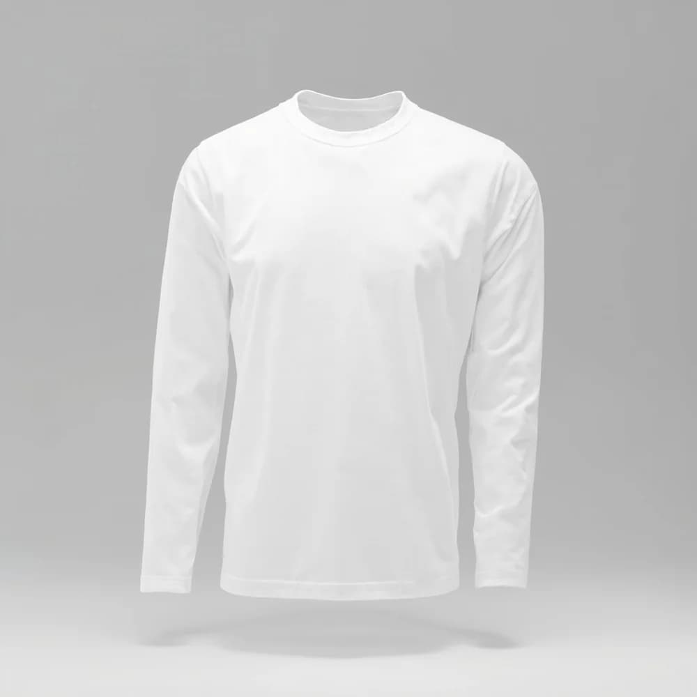 Long Sleeve T-Shirt - Round Neck · Women's · Cotton — White