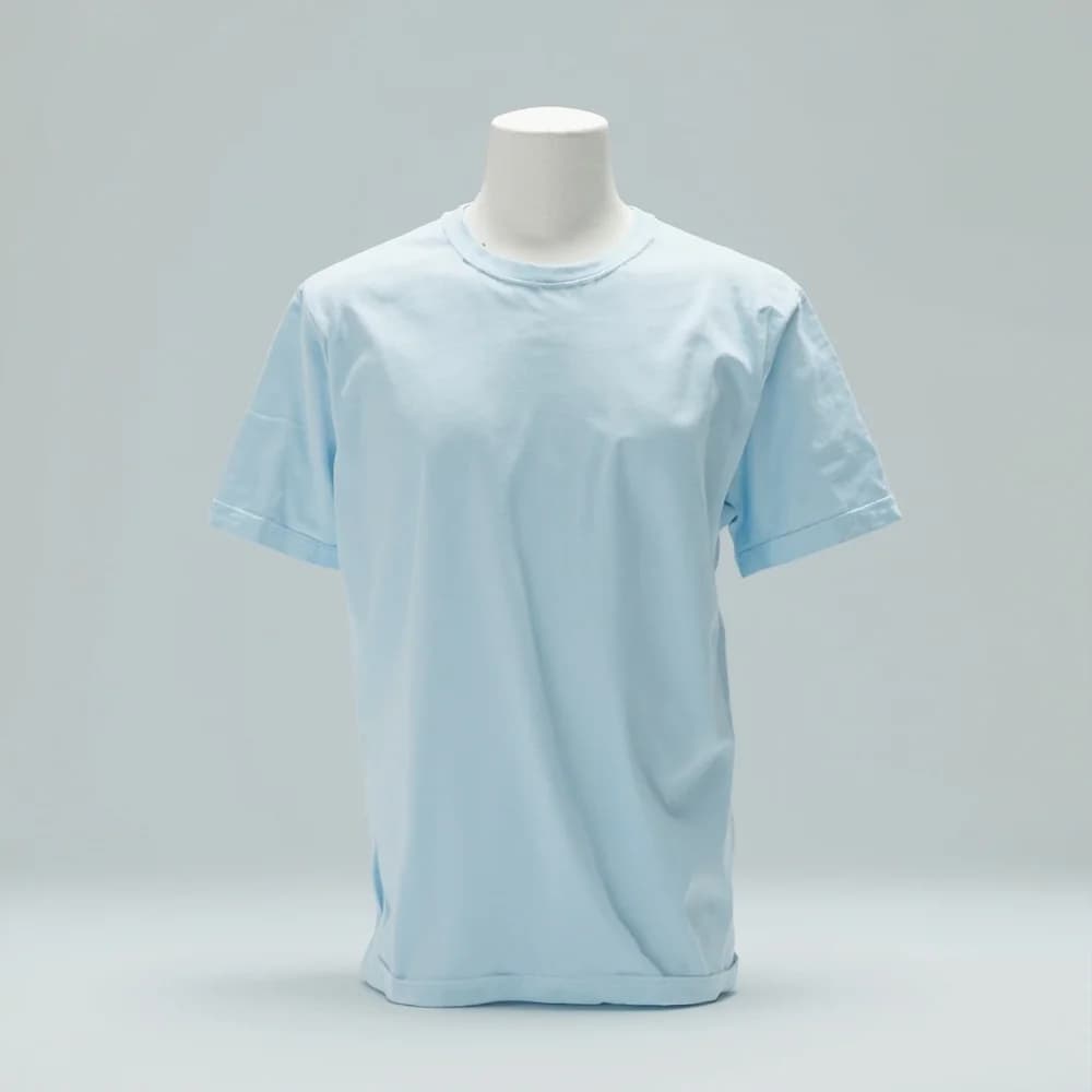 Performance Round Neck T-Shirt · Unisex · Polyester — Light Blue