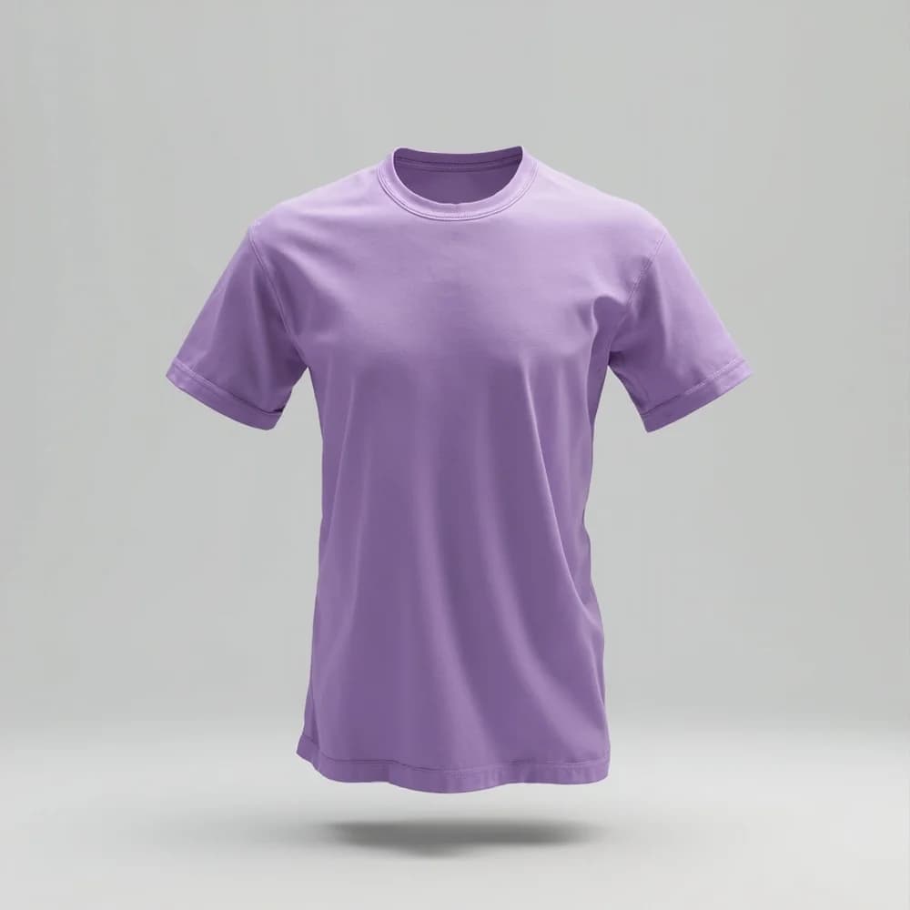 Performance Round Neck T-Shirt · Unisex · Polyester — Purple