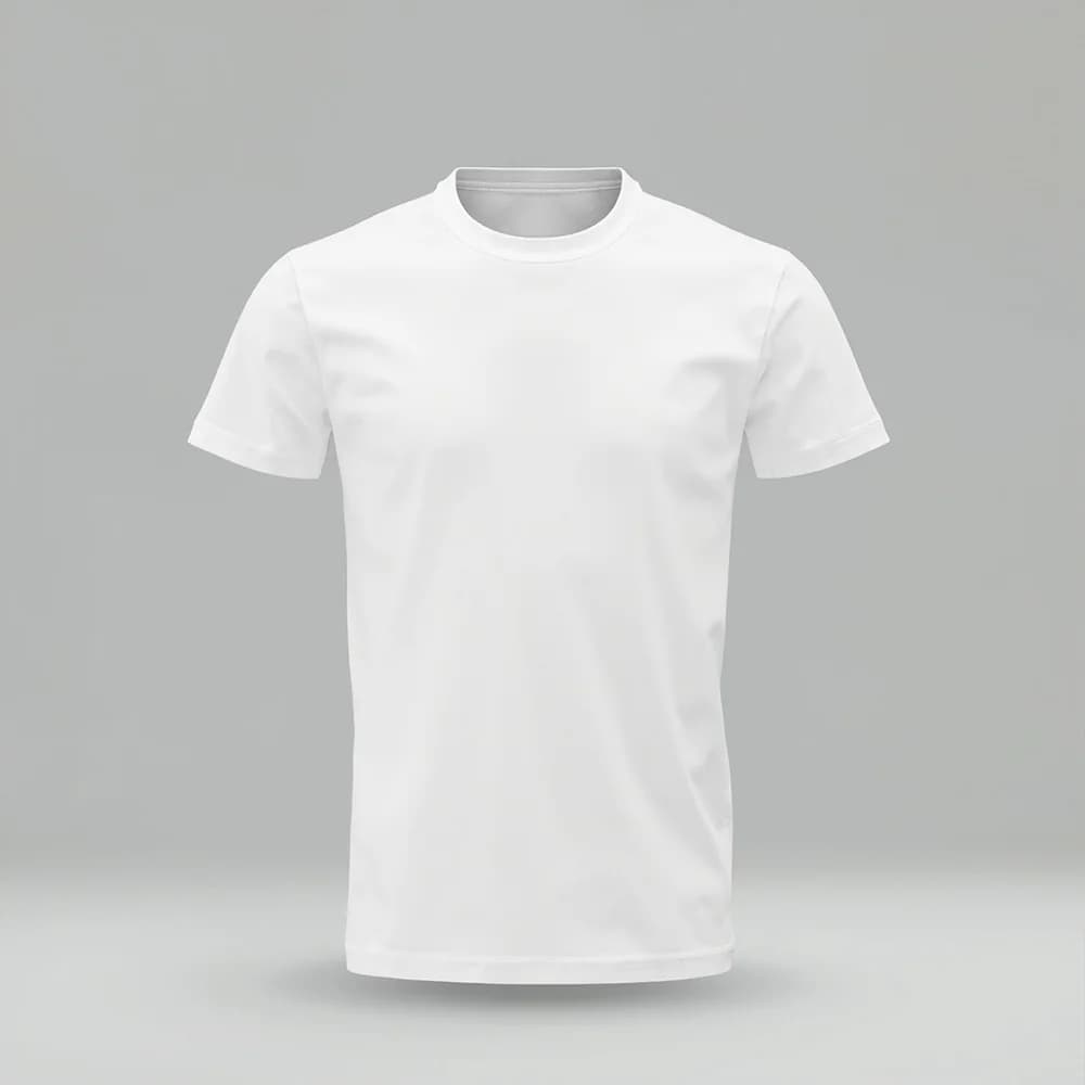 Performance Round Neck T-Shirt · Unisex · Polyester — White