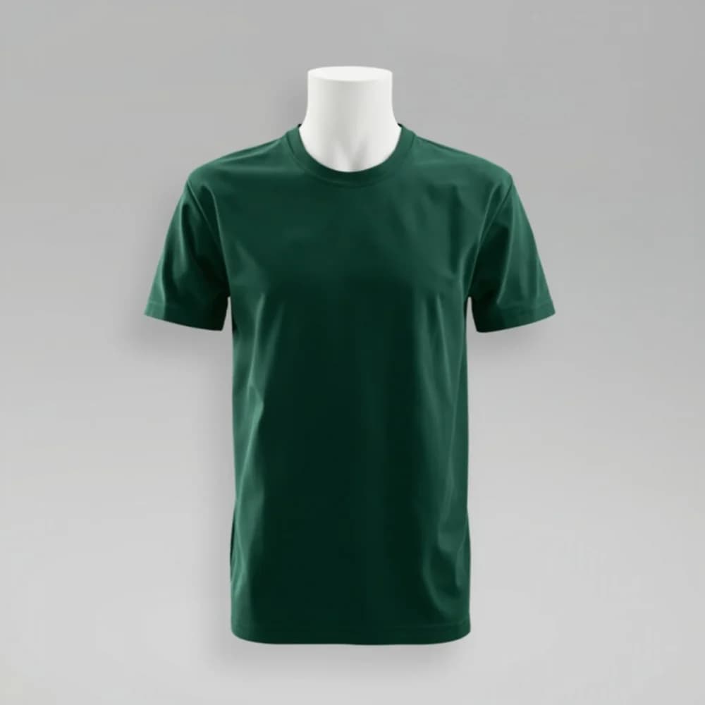 T-Shirt (Round Neck) - Short Sleeve · Men's · Polyester — Forest Green