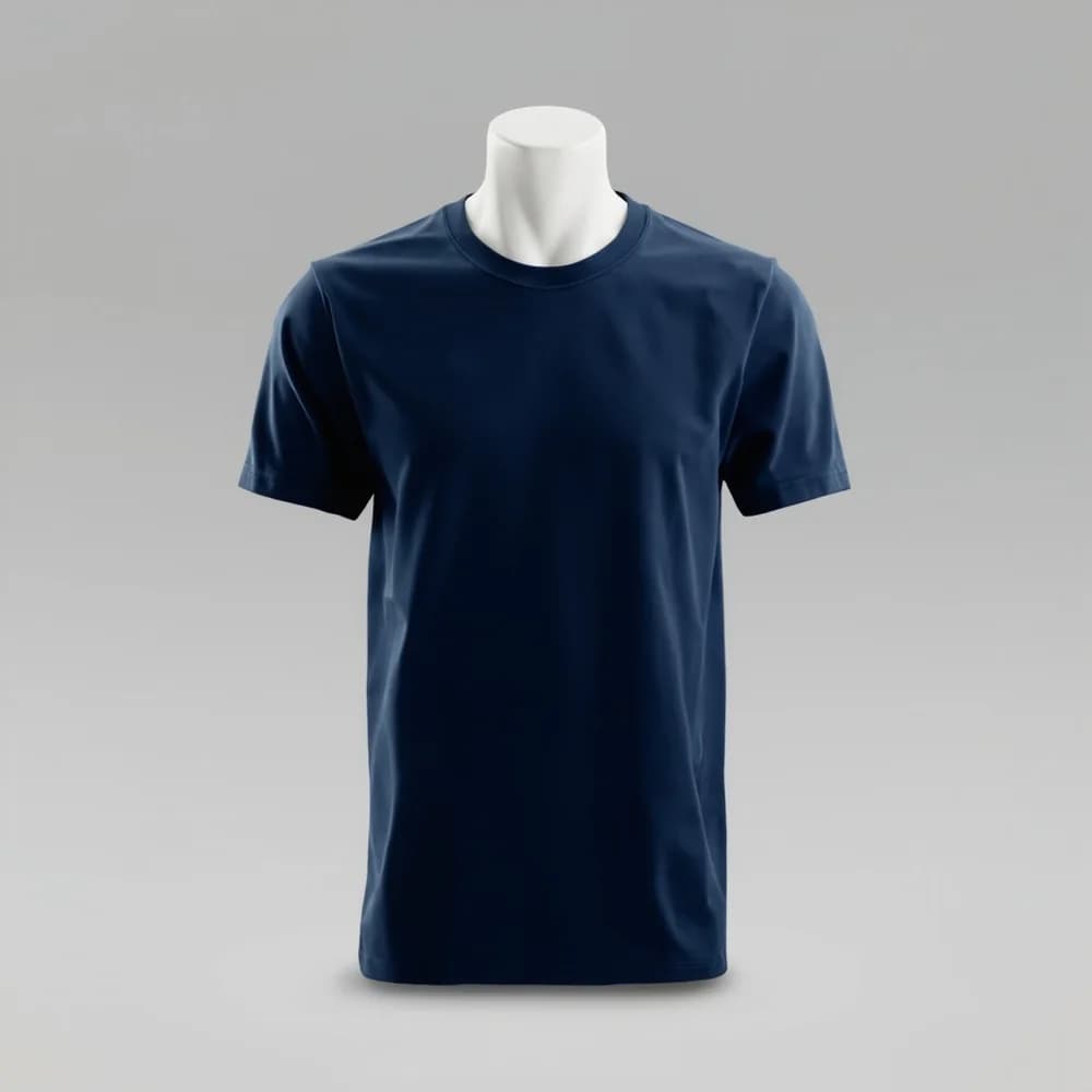 T-Shirt (Round Neck) - Short Sleeve · Men's · Polyester — Navy