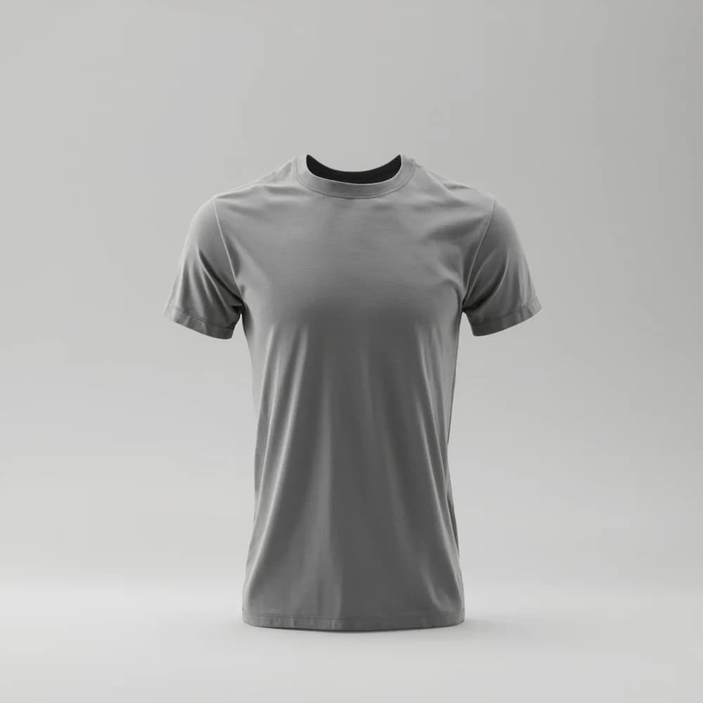 T-Shirt (Round Neck) - Short Sleeve · Men's · Polyester — Sport Gray