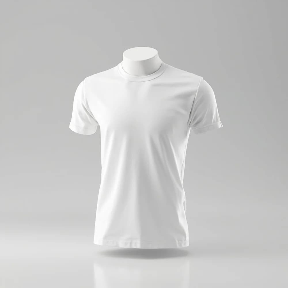 T-Shirt (Round Neck) - Short Sleeve · Men's · Polyester — White