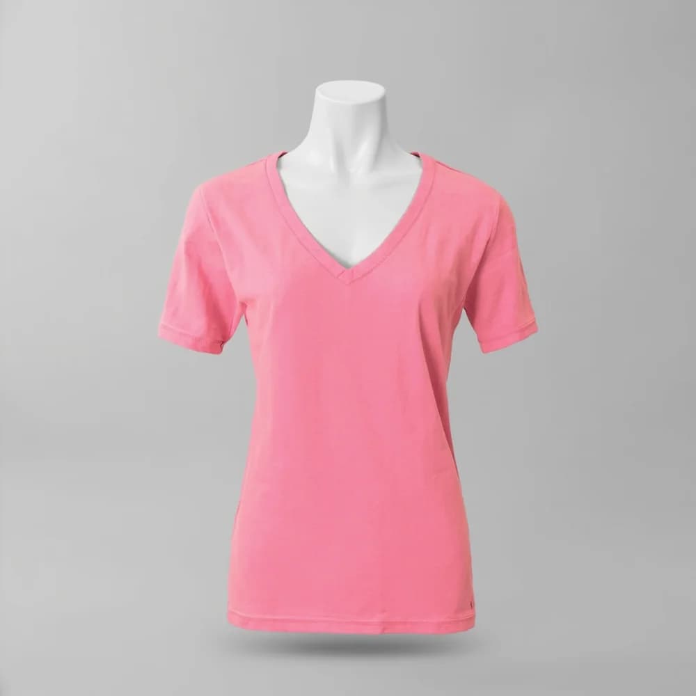 Performance V-Neck T-Shirt · Women's · Polyester — Azalea