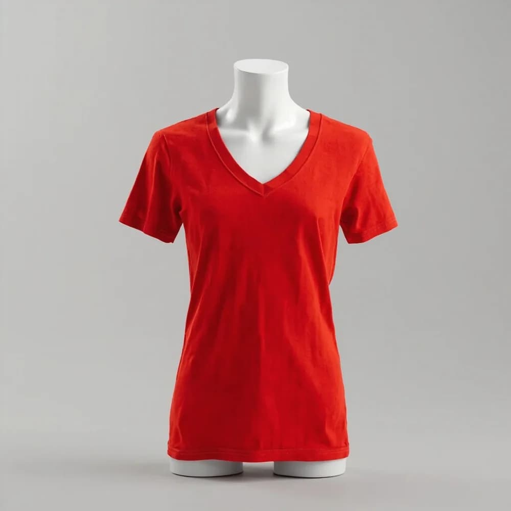 Performance V-Neck T-Shirt · Women's · Polyester — Red
