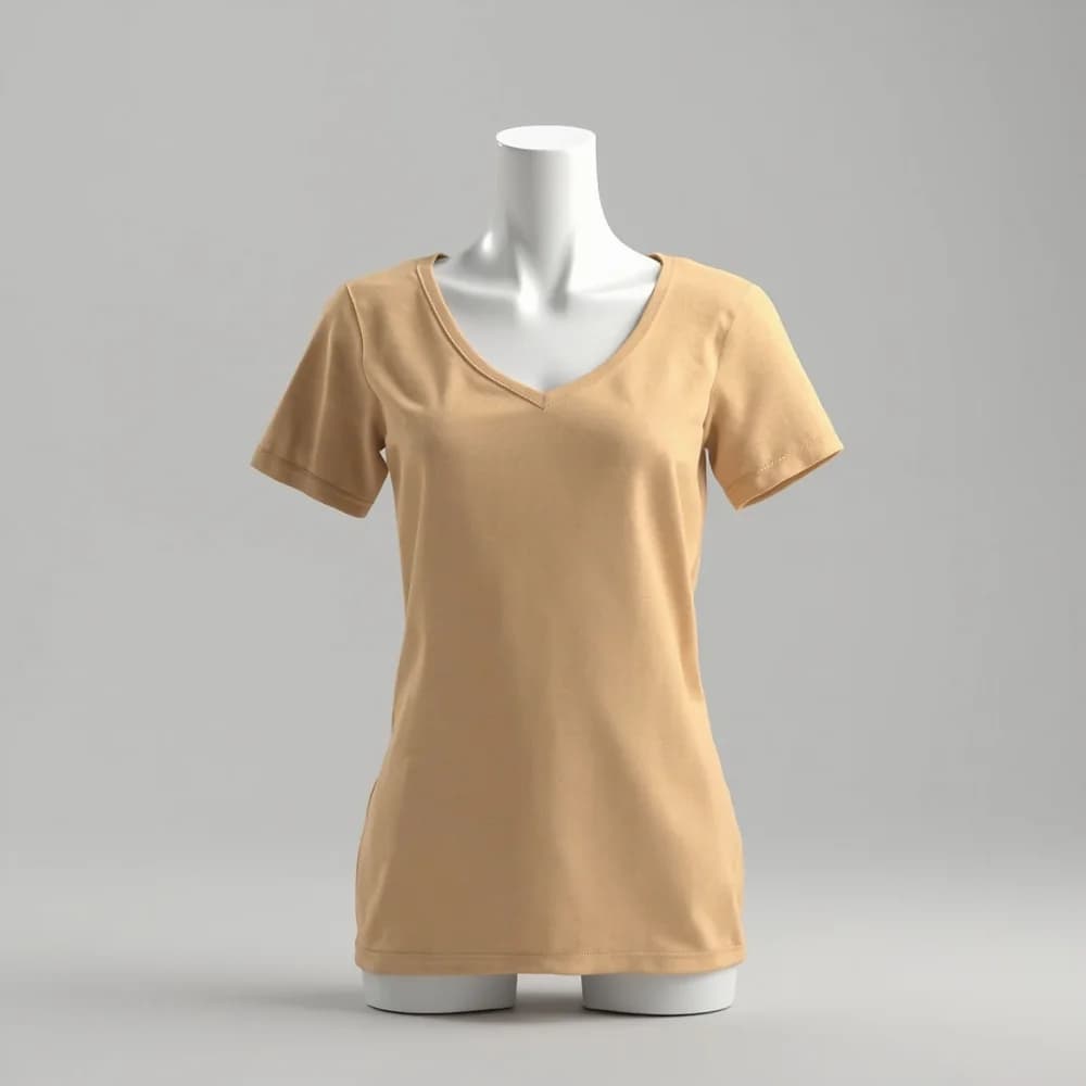 Performance V-Neck T-Shirt · Women's · Polyester — Sand