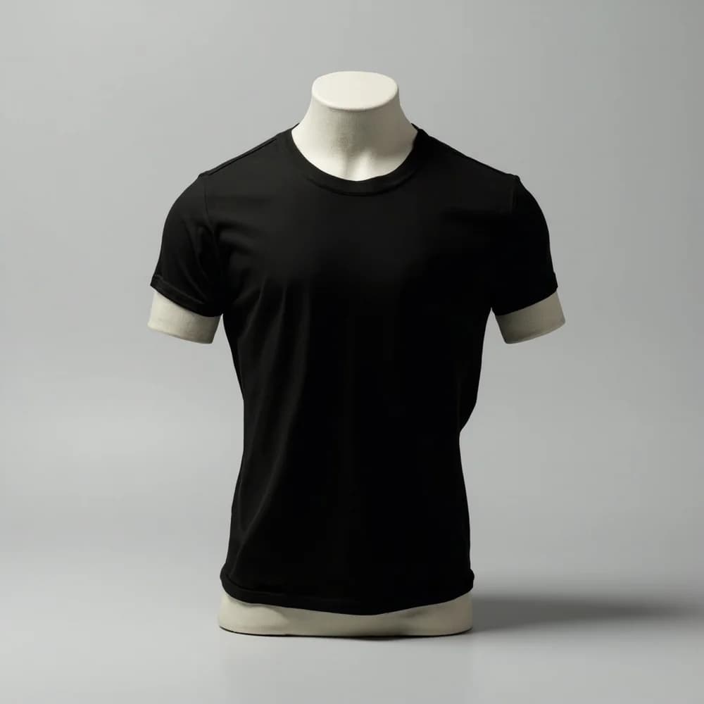Performance Round Neck T-Shirt (Youth) · Unisex · Polyester — Black