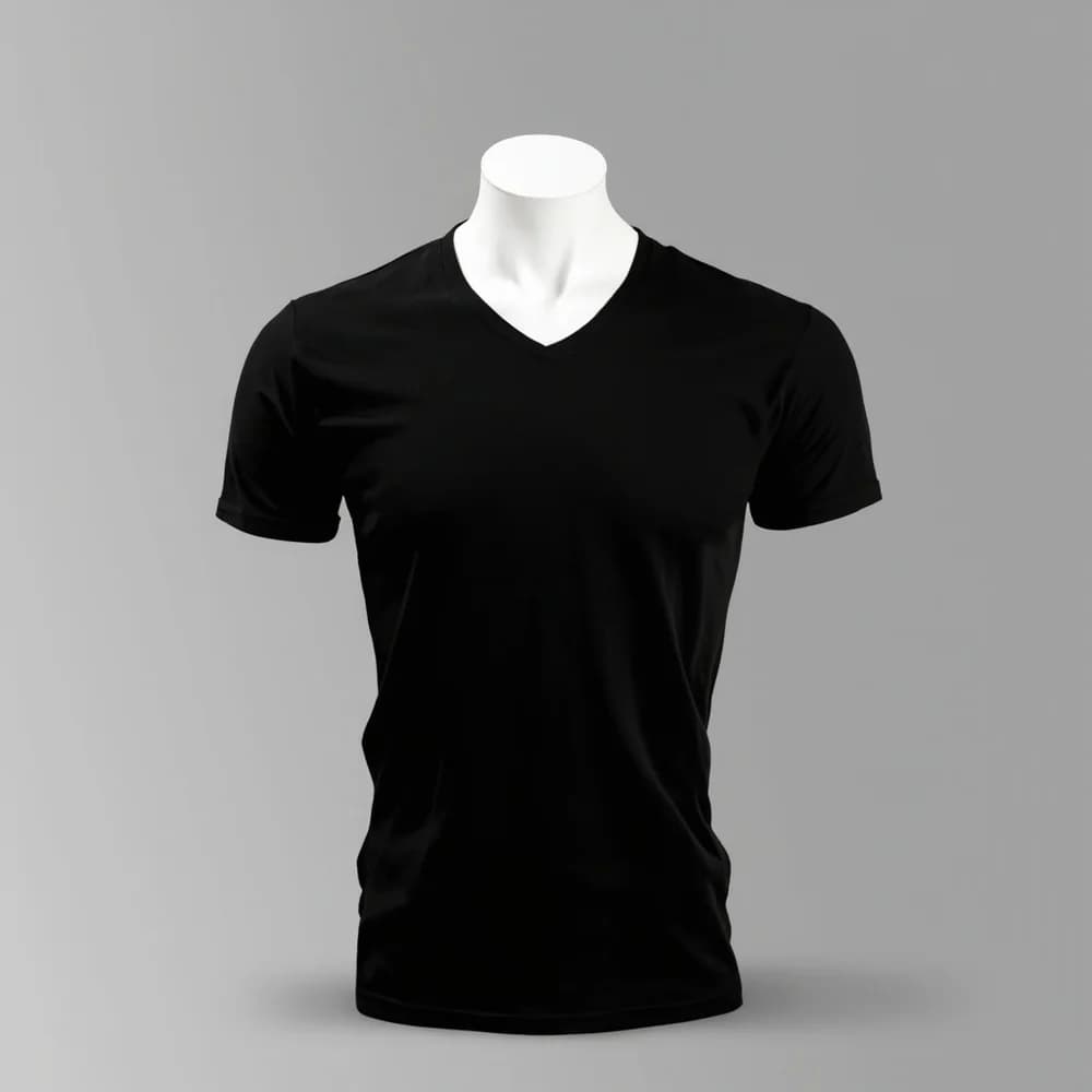 V-Neck T-Shirt - Short Sleeve · Women's · Cotton — Black