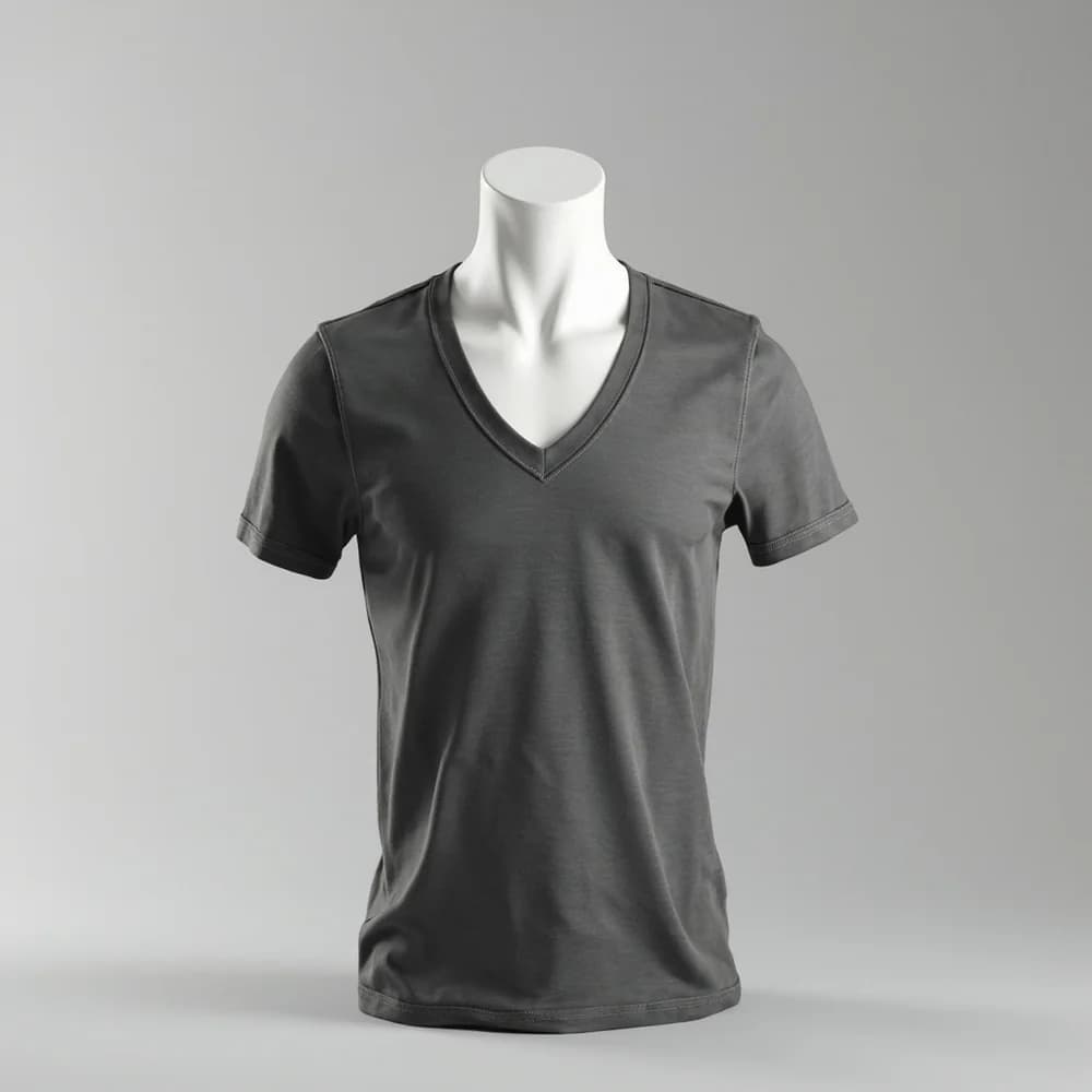 V-Neck T-Shirt - Short Sleeve · Women's · Cotton — Charcoal