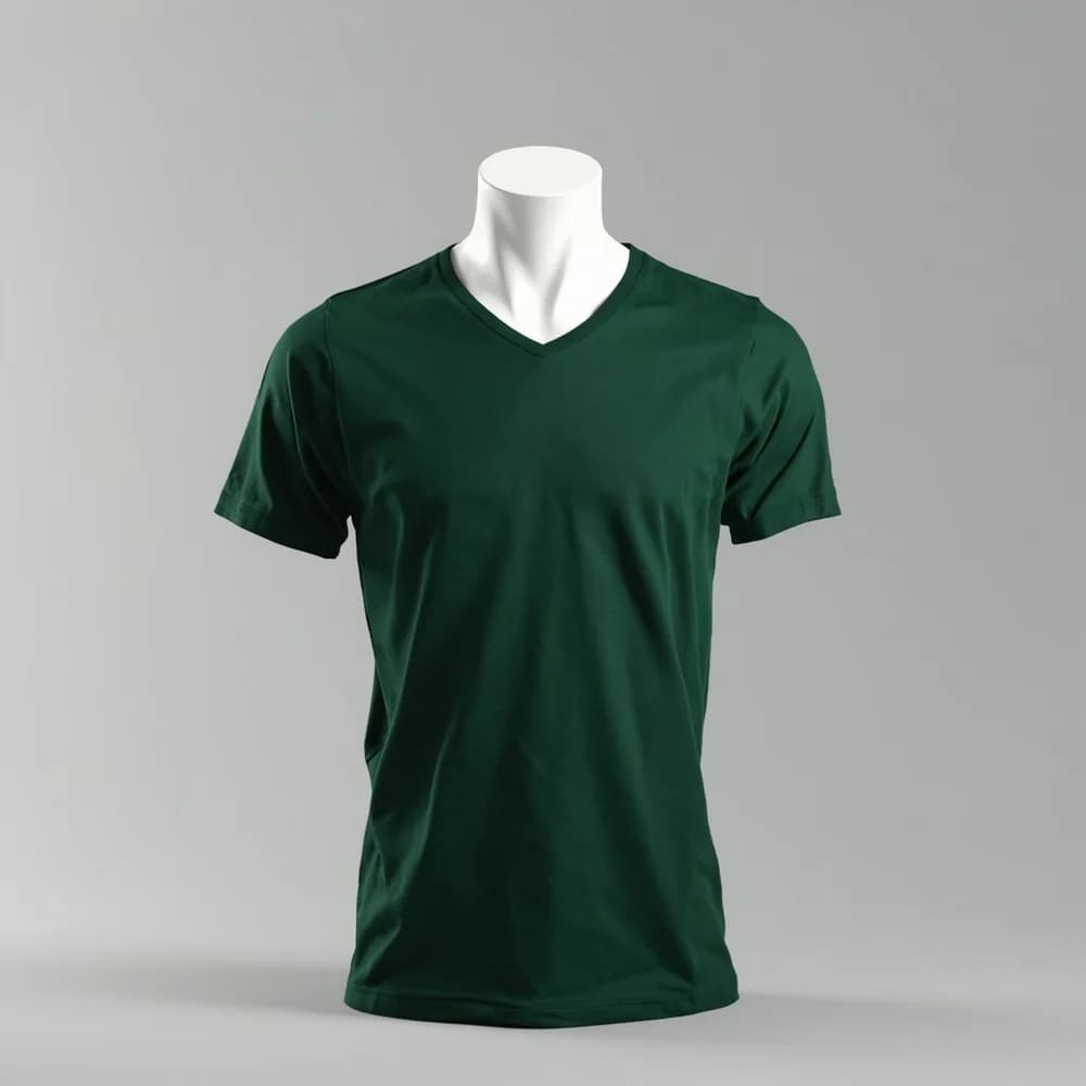 V-Neck T-Shirt - Short Sleeve · Women's · Cotton — Forest Green
