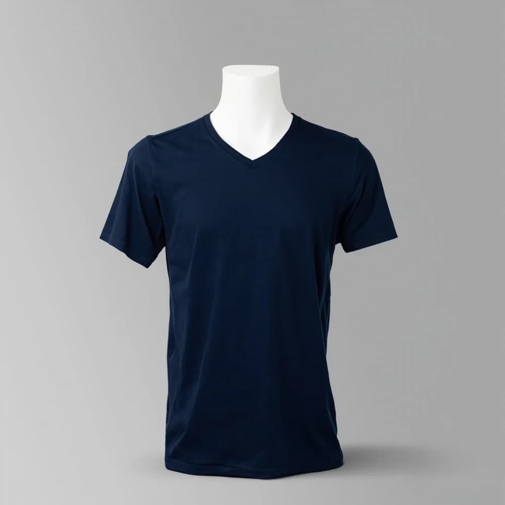 V-Neck T-Shirt - Short Sleeve · Women's · Cotton — Navy
