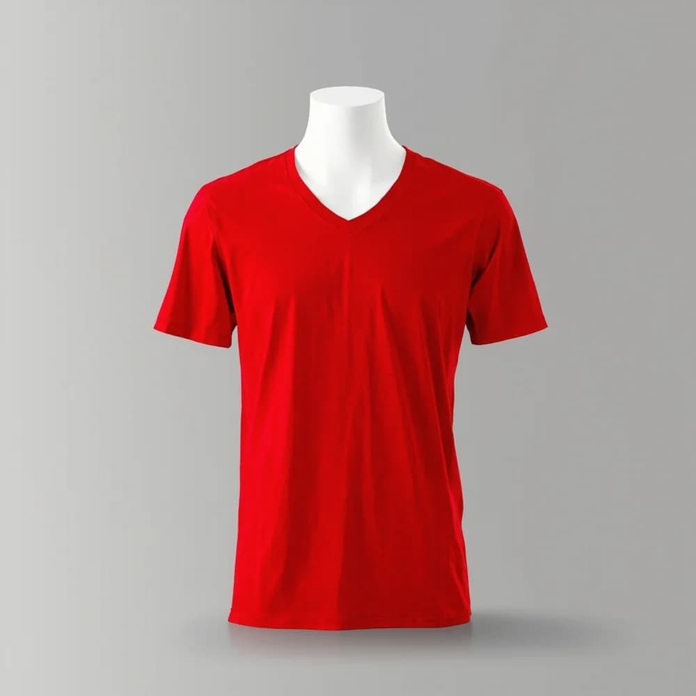 V-Neck T-Shirt - Short Sleeve · Women's · Cotton — Red